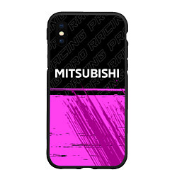 Чехол iPhone XS Max матовый Mitsubishi pro racing: символ сверху