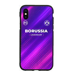 Чехол iPhone XS Max матовый Borussia legendary sport grunge, цвет: 3D-черный