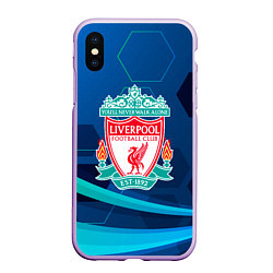 Чехол iPhone XS Max матовый Liverpool Абстракция, цвет: 3D-сиреневый