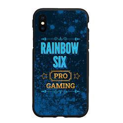 Чехол iPhone XS Max матовый Игра Rainbow Six: pro gaming, цвет: 3D-черный