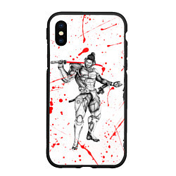 Чехол iPhone XS Max матовый Metal gear rising blood, цвет: 3D-черный