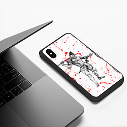 Чехол iPhone XS Max матовый Metal gear rising blood, цвет: 3D-черный — фото 2