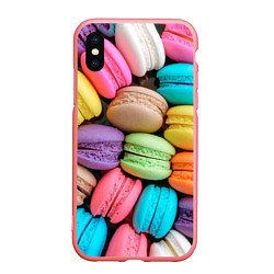 Чехол iPhone XS Max матовый Цветные Макаруны, цвет: 3D-баблгам