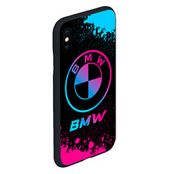 Чехол iPhone XS Max матовый BMW - neon gradient, цвет: 3D-черный — фото 2