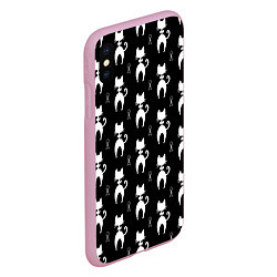 Чехол iPhone XS Max матовый Кошка С Бабочкой Вид Сзади, цвет: 3D-розовый — фото 2