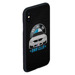 Чехол iPhone XS Max матовый BMW club carbon, цвет: 3D-черный — фото 2