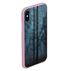 Чехол iPhone XS Max матовый Dark-Forest, цвет: 3D-розовый — фото 2