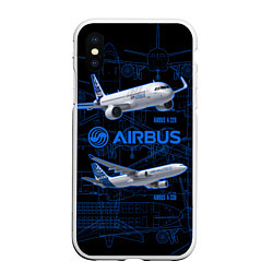 Чехол iPhone XS Max матовый Airbus A320