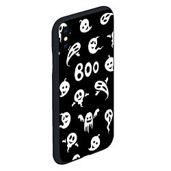 Чехол iPhone XS Max матовый Приведение Boo Хэллоуин, цвет: 3D-черный — фото 2