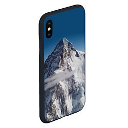 Чехол iPhone XS Max матовый Каракорум, К2, Чогори, 8614 м - вторая по высоте, цвет: 3D-черный — фото 2