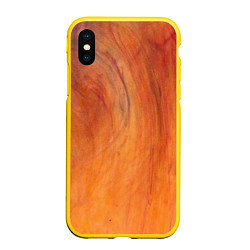 Чехол iPhone XS Max матовый Огненно-оранжевая поверхность, цвет: 3D-желтый