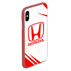 Чехол iPhone XS Max матовый Honda - sport, цвет: 3D-красный — фото 2