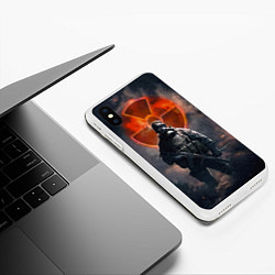 Чехол iPhone XS Max матовый STALKER Боец Долга, цвет: 3D-белый — фото 2