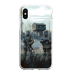 Чехол iPhone XS Max матовый STALKER Военные Сталкеры