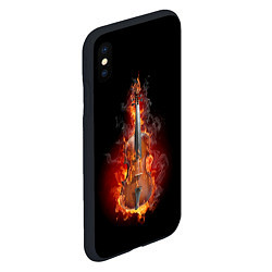 Чехол iPhone XS Max матовый Скрипка в огне, цвет: 3D-черный — фото 2