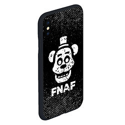 Чехол iPhone XS Max матовый FNAF с потертостями на темном фоне, цвет: 3D-черный — фото 2