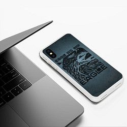 Чехол iPhone XS Max матовый Cool as an eagle Крут как орел, цвет: 3D-белый — фото 2