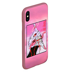 Чехол iPhone XS Max матовый EVANGELION PINK Берсерк mode, цвет: 3D-малиновый — фото 2