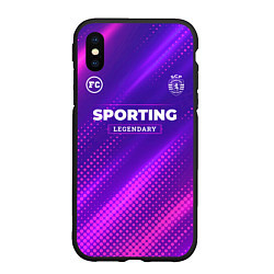 Чехол iPhone XS Max матовый Sporting legendary sport grunge