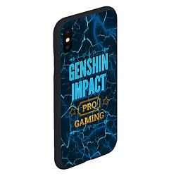 Чехол iPhone XS Max матовый Игра Genshin Impact: pro gaming, цвет: 3D-черный — фото 2