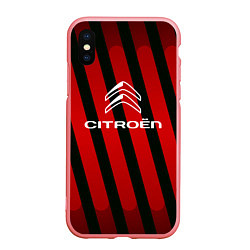 Чехол iPhone XS Max матовый Citroёn - полосы, цвет: 3D-баблгам