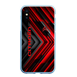 Чехол iPhone XS Max матовый Citroёn - спорт, цвет: 3D-голубой