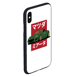 Чехол iPhone XS Max матовый Mazda MX-5 NC Japanese Style, цвет: 3D-черный — фото 2