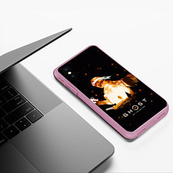 Чехол iPhone XS Max матовый Дзин Сакай в лесу, цвет: 3D-розовый — фото 2