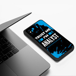 Чехол iPhone XS Max матовый Trust me Im analyst dark, цвет: 3D-черный — фото 2