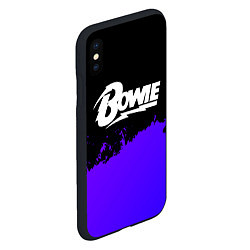 Чехол iPhone XS Max матовый David Bowie purple grunge, цвет: 3D-черный — фото 2