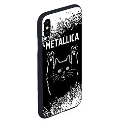 Чехол iPhone XS Max матовый Группа Metallica и рок кот, цвет: 3D-черный — фото 2