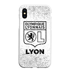 Чехол iPhone XS Max матовый Lyon с потертостями на светлом фоне