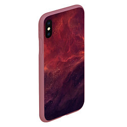 Чехол iPhone XS Max матовый Галактический пожар, цвет: 3D-малиновый — фото 2