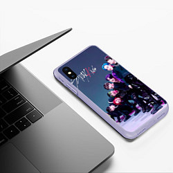 Чехол iPhone XS Max матовый Stray Kids K Idols, цвет: 3D-светло-сиреневый — фото 2