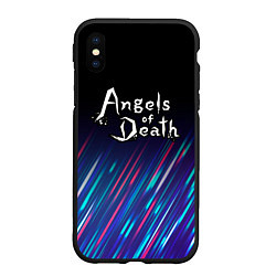 Чехол iPhone XS Max матовый Angels of Death stream, цвет: 3D-черный