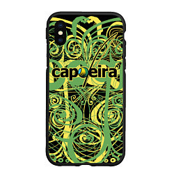Чехол iPhone XS Max матовый Capoeira pattern, цвет: 3D-черный