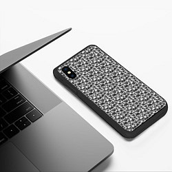 Чехол iPhone XS Max матовый Череп со скулами, цвет: 3D-черный — фото 2