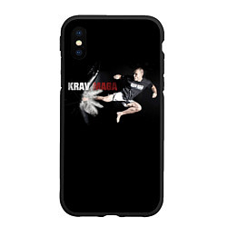 Чехол iPhone XS Max матовый Krav-maga jump shot