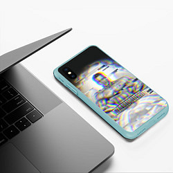Чехол iPhone XS Max матовый Гачимучи глитч, цвет: 3D-мятный — фото 2