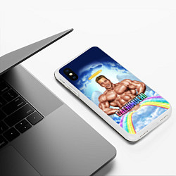 Чехол iPhone XS Max матовый Гачимучи мем, цвет: 3D-белый — фото 2