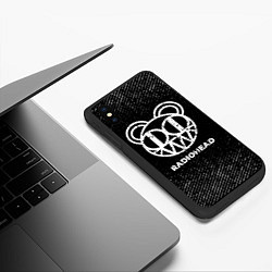 Чехол iPhone XS Max матовый Radiohead с потертостями на темном фоне, цвет: 3D-черный — фото 2