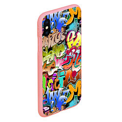 Чехол iPhone XS Max матовый Надпись и краска граффити, цвет: 3D-баблгам — фото 2