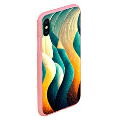 Чехол iPhone XS Max матовый Вертикальные волны, цвет: 3D-баблгам — фото 2