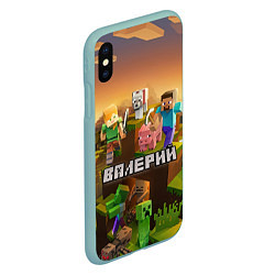 Чехол iPhone XS Max матовый Валерий Minecraft, цвет: 3D-мятный — фото 2