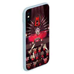 Чехол iPhone XS Max матовый Cult of the Lamb - Обряд, цвет: 3D-голубой — фото 2