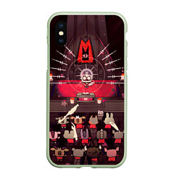 Чехол iPhone XS Max матовый Cult of the Lamb - Обряд, цвет: 3D-салатовый