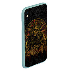 Чехол iPhone XS Max матовый Slipknot - death, цвет: 3D-мятный — фото 2