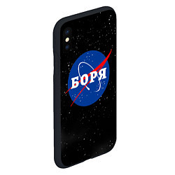Чехол iPhone XS Max матовый Боря Наса космос, цвет: 3D-черный — фото 2