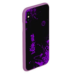Чехол iPhone XS Max матовый Blink 182 фиолетовые брызги, цвет: 3D-фиолетовый — фото 2