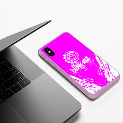 Чехол iPhone XS Max матовый Blink 182 краска, цвет: 3D-сиреневый — фото 2